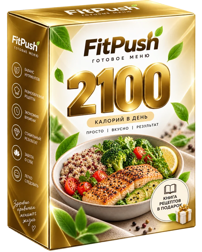 Обложка меню на 2100 ккал
