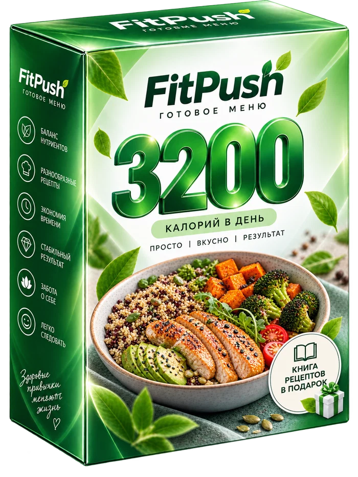 Обложка меню на 3200 ккал