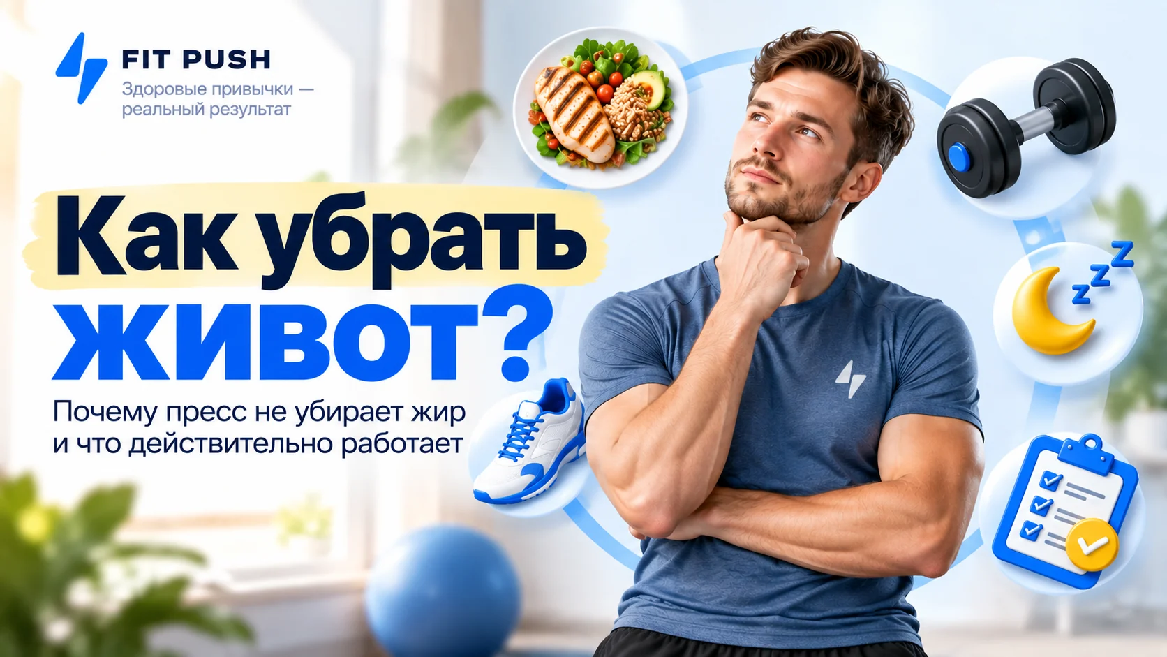 Как убрать живот — питание, движение, тренировки и сон