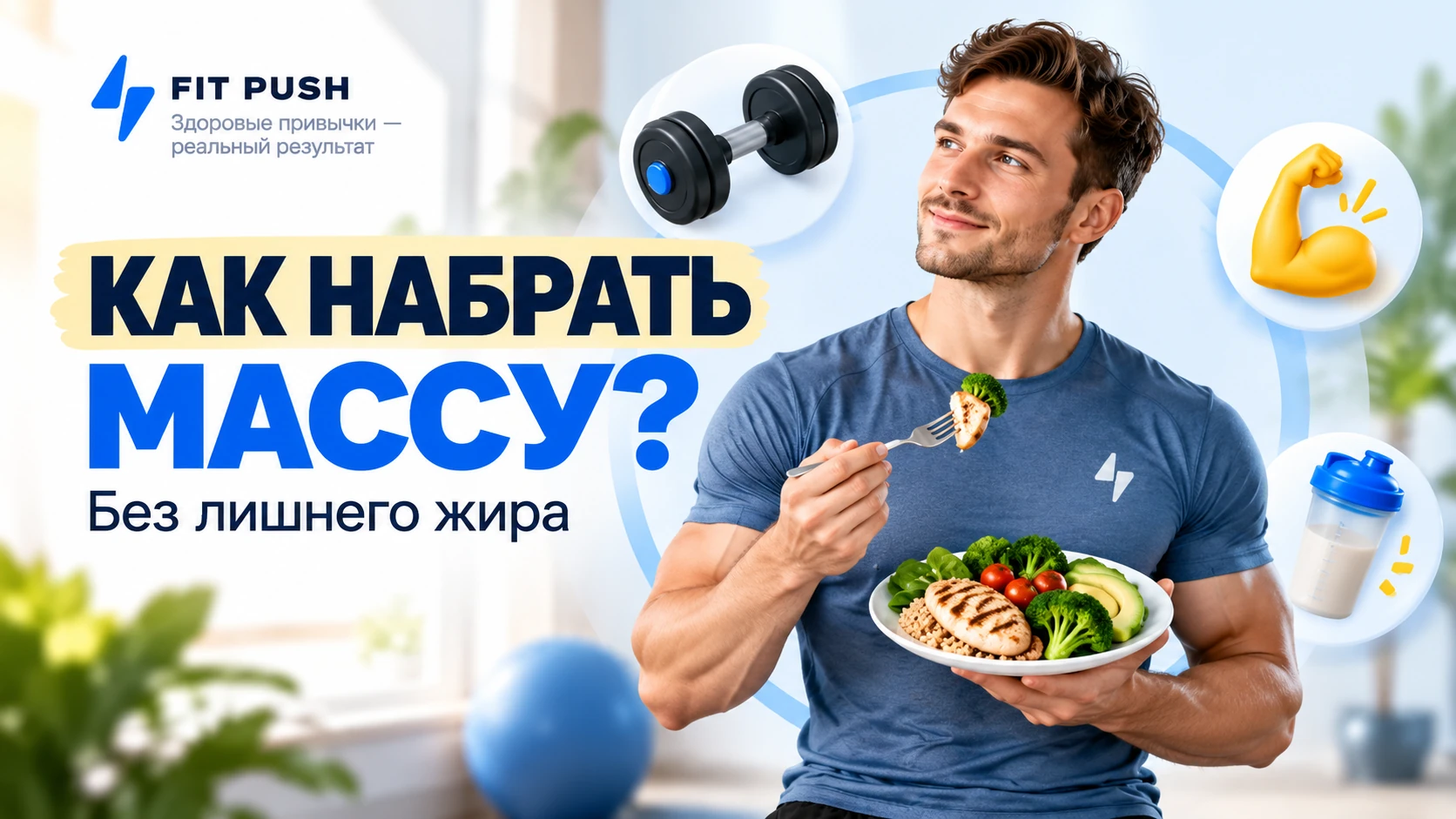 Питание для набора мышечной массы: обычная еда, тренировки и контроль веса