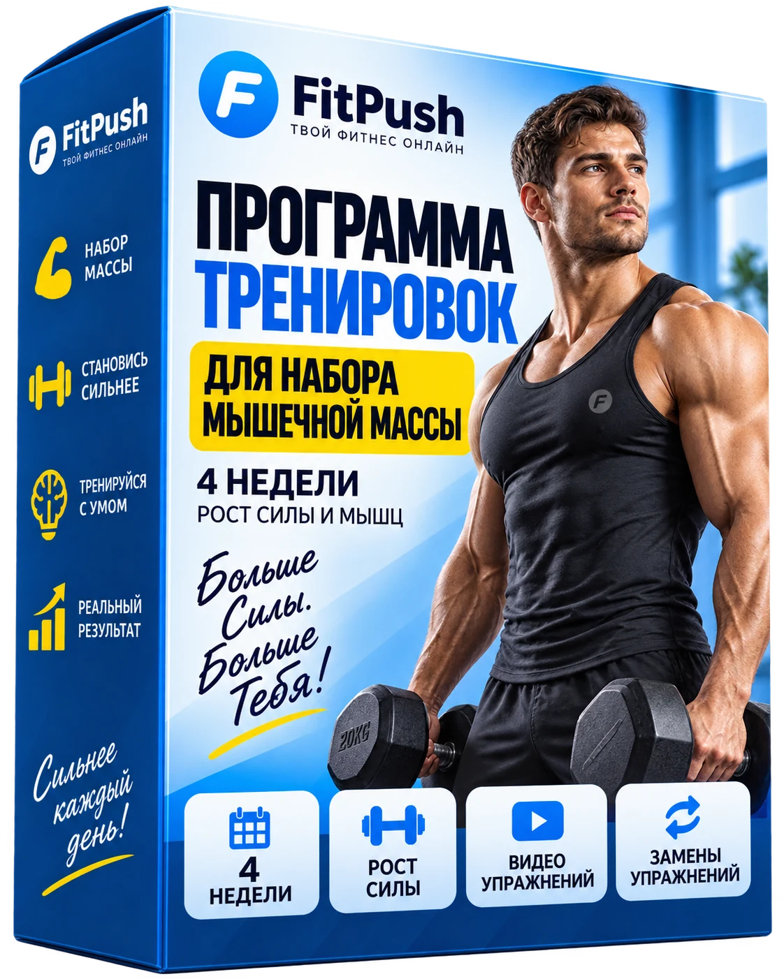 Коробка Fit Push — программа тренировок для набора мышечной массы на 4 недели